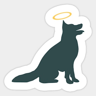 Angle Dog Sticker